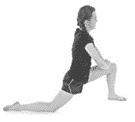Hip flexor stretch exercise